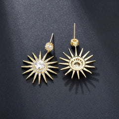 SUNFLOWER Earrings AAA Zircon Inlaid Earrings