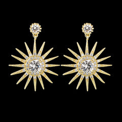 SUNFLOWER Earrings AAA Zircon Inlaid Earrings