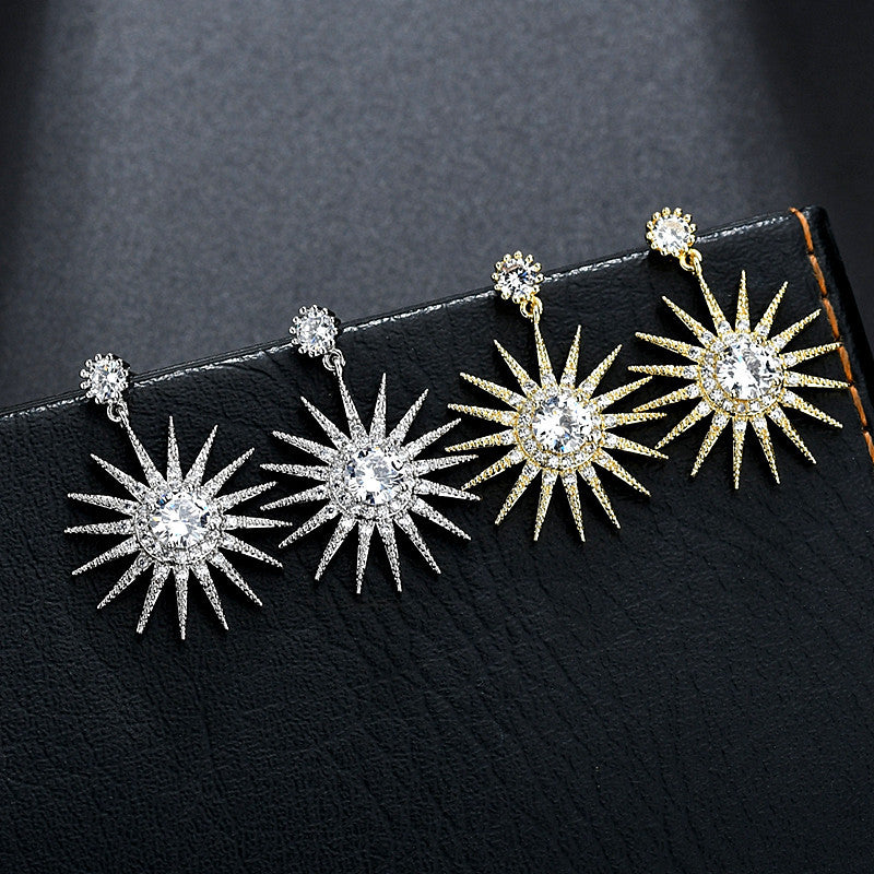 SUNFLOWER Earrings AAA Zircon Inlaid Earrings