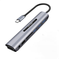 USB C HUB docking station 9 in 1Type-C HDMI VGA