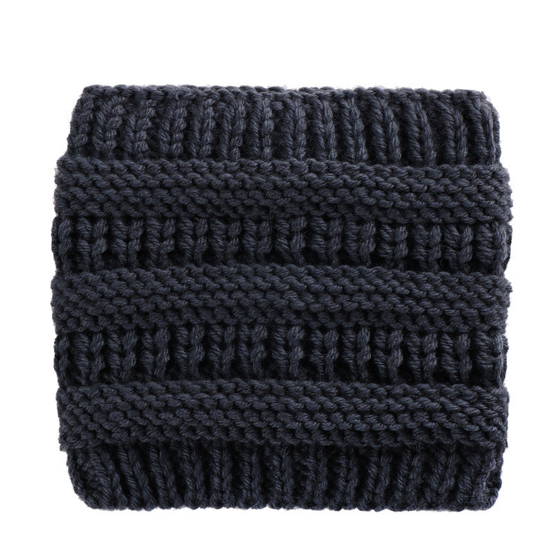 Women Head Wrap Ponytail Beanies Hat Winter Warm Ear Warmer