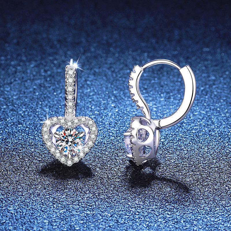 S925 Sterling Silver Moissanite Earrings High-grade