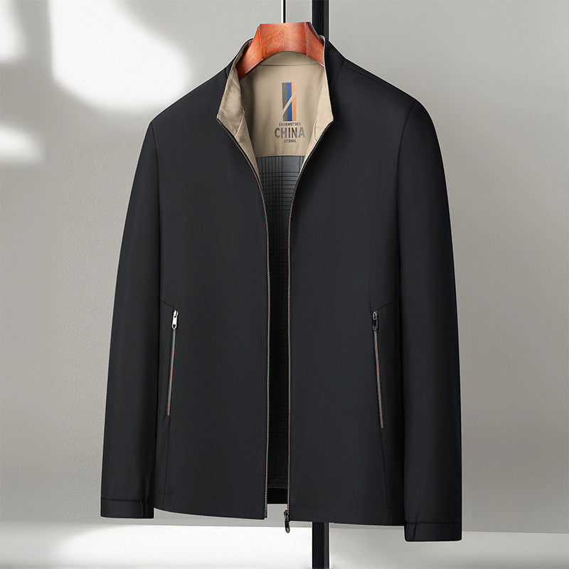 Leisure Business Spring And Autumn Men Stand-up Collar Jacket