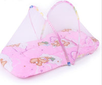 Fold-able Baby Kids Infant Bed Dot Zipper Mosquito Net Tent