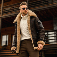 Winter Jacket Men's Military Fleece Warm Jackets Male Fur Collar Coats