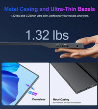 HOESD.a 15.6 inch Gaming Monitor Portable Screen 1080P 300cd/m2 Extended Display for Laptop Phone Switch Xbox PS4/5 PC Mini PC - Chic Cart