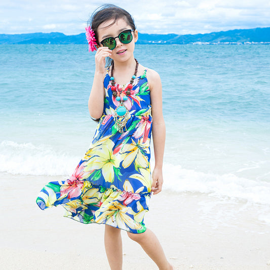 Sweet sling chiffon girls beach dress AMI Cart