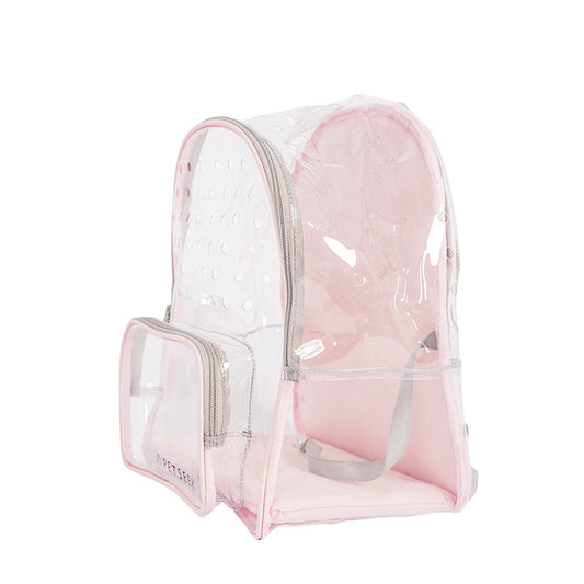 Fully transparent portable cat walking bag