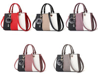 Women Hairball Ornaments Totes Patchwork Handbag Party Purse.