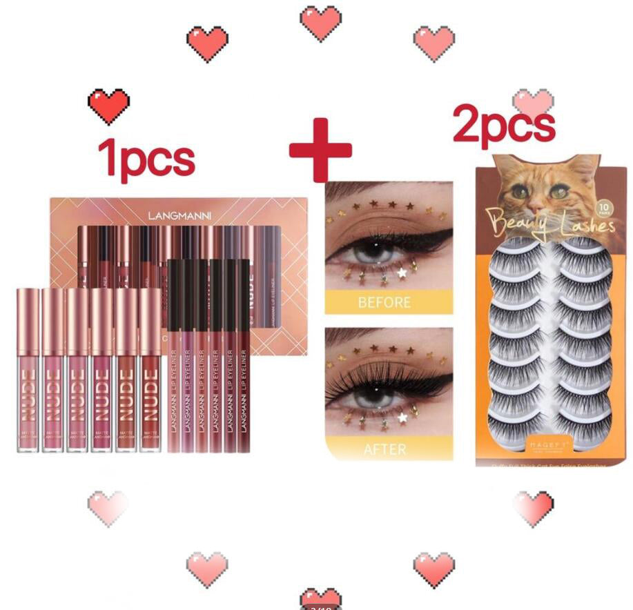 Lip Liner And Lipstick Makeup 12 Pcs Set 6 Matte Lipstick 6 Lip Liner Pen