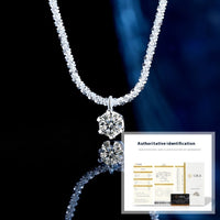 S925 Sterling Silver Colorful Moissanite Sparkling Necklace For Women