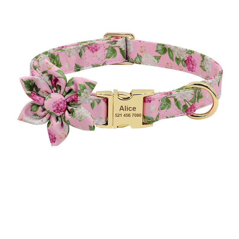 Fashion Printed Dog Collar Personalised Nylon Dog Collar