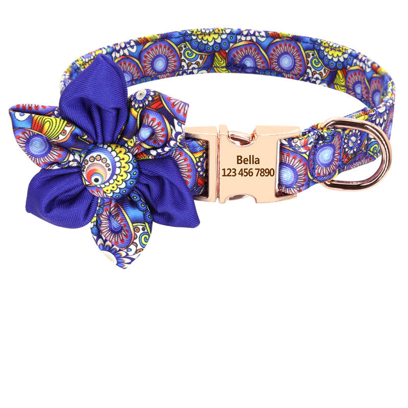 Fashion Printed Dog Collar Personalised Nylon Dog Collar