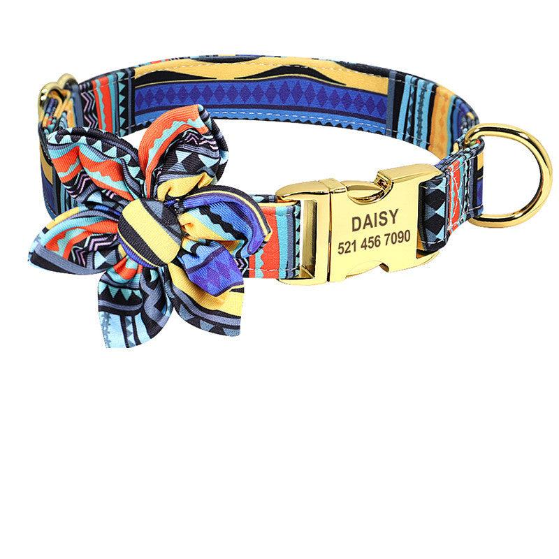 Fashion Printed Dog Collar Personalised Nylon Dog Collar