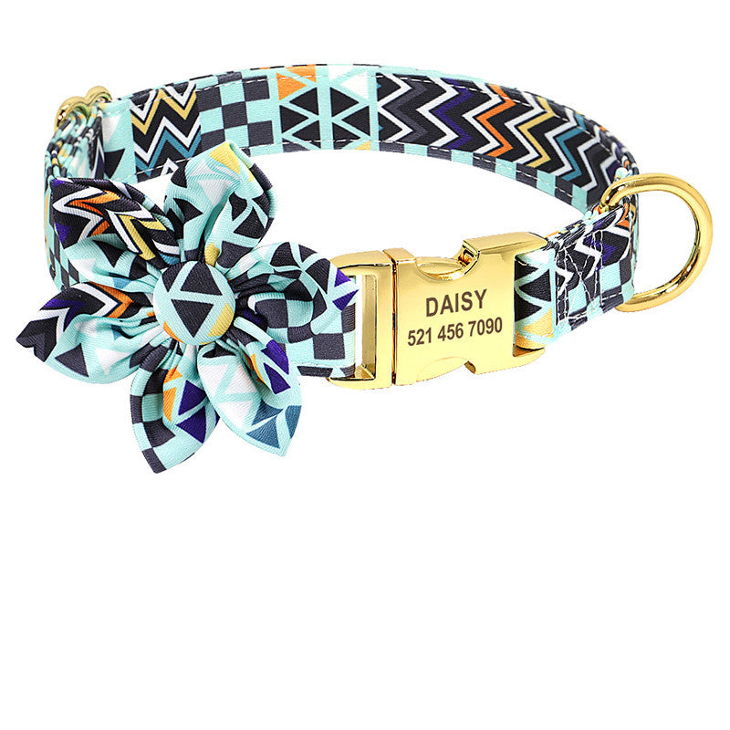 Fashion Printed Dog Collar Personalised Nylon Dog Collar