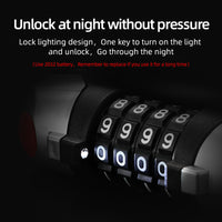 Bicycle Anti-theft 4-digit Code Lock With Light Alloy Core Security Lock