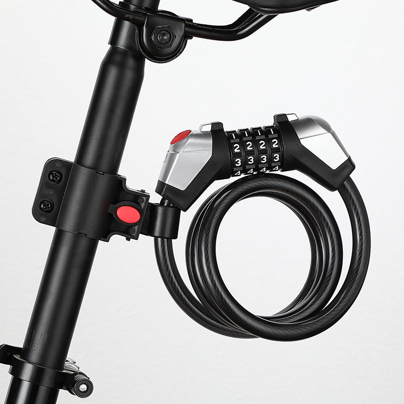 Bicycle Anti-theft 4-digit Code Lock With Light Alloy Core Security Lock