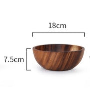 Natural Wooden Bowl Household Fruit Bowl Salad Bowl