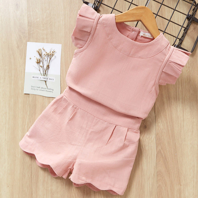 Girls Clothes For Baby Girl Kids T-Shirt Shorts Suit