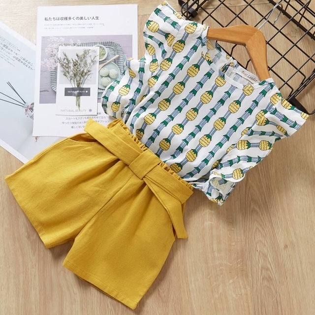 Girls Clothes For Baby Girl Kids T-Shirt Shorts Suit