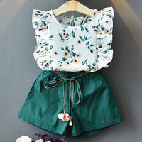 Girls Clothes For Baby Girl Kids T-Shirt Shorts Suit