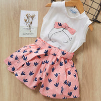 Girls Clothes For Baby Girl Kids T-Shirt Shorts Suit