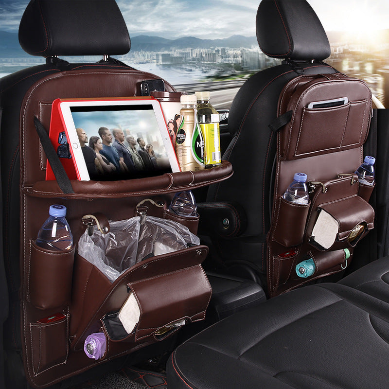 PU Leather Car Storage Bag Multifunction Seat Back.