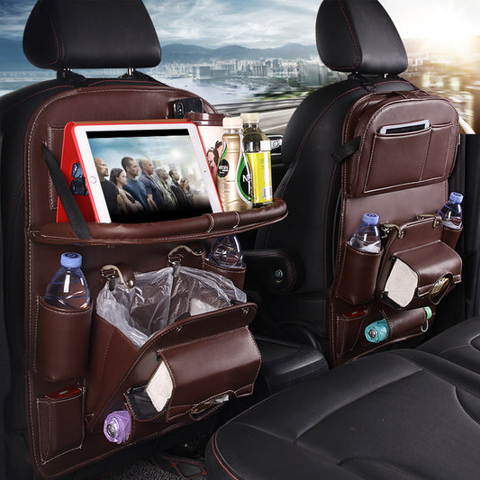 PU Leather Car Storage Bag Multifunction Seat Back.
