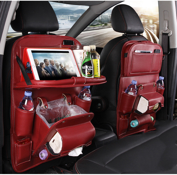 PU Leather Car Storage Bag Multifunction Seat Back.
