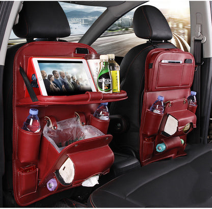 PU Leather Car Storage Bag Multifunction Seat Back.