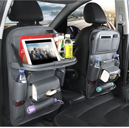 PU Leather Car Storage Bag Multifunction Seat Back.