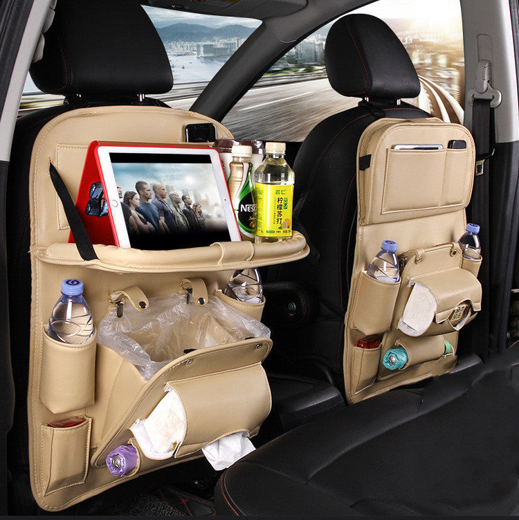 PU Leather Car Storage Bag Multifunction Seat Back.