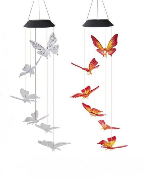 Solar Powered LED Wind Chime Light Hanging Color-Changing