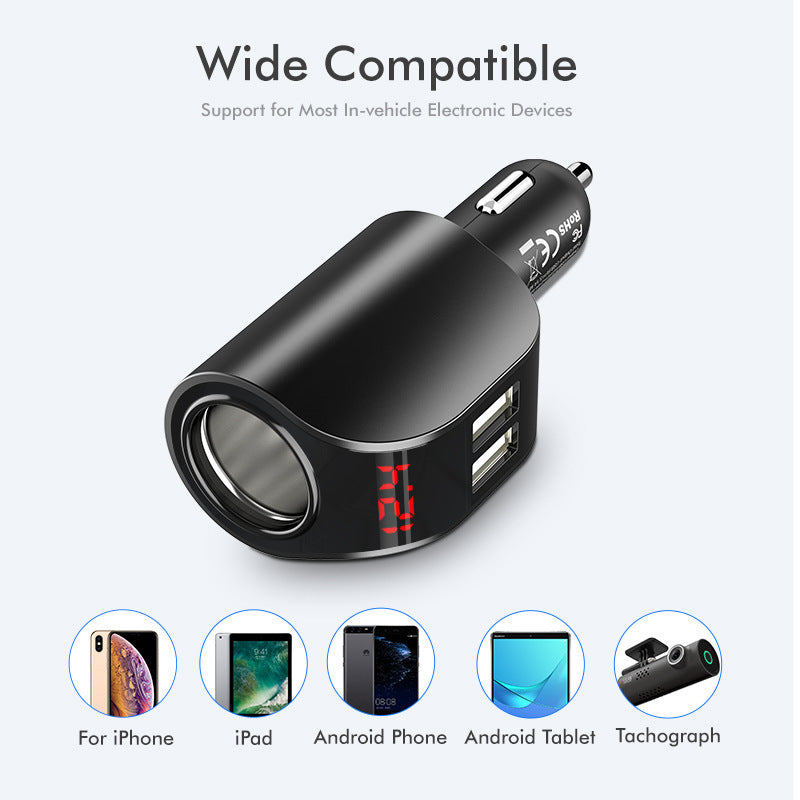Cigarette Lighter Dual USB For Apple Car Charger