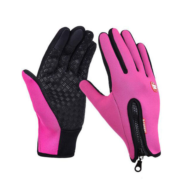 Winter Gloves Touch Screen Riding Motorcycle Sliding Waterproof Sports Gloves With Fleece AMI Cart