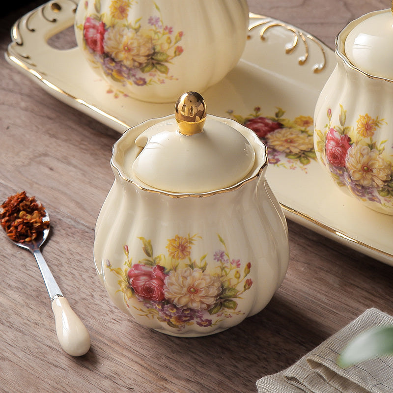 Three-piece Kitchen Ceramic Seasoning Jar