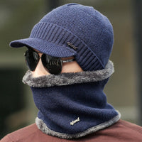 Winter Warm Knitted Hats Plus Woolen Caps,