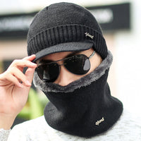 Winter Warm Knitted Hats Plus Woolen Caps,