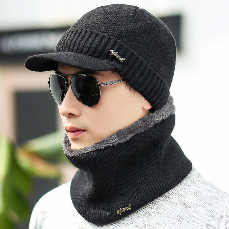 Winter Warm Knitted Hats Plus Woolen Caps,
