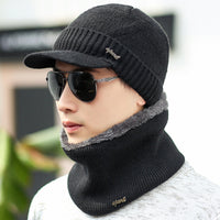 Winter Warm Knitted Hats Plus Woolen Caps,