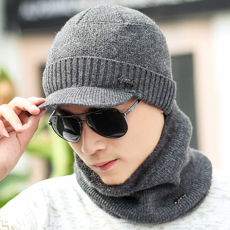Winter Warm Knitted Hats Plus Woolen Caps,