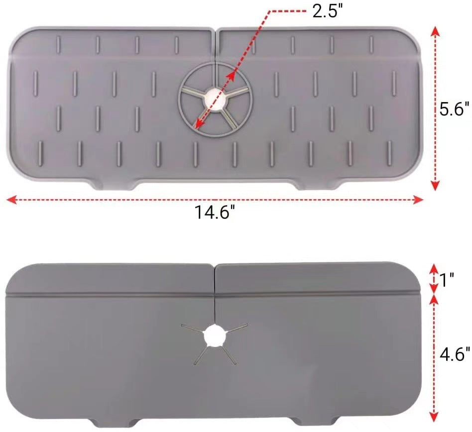Kitchen Silicone  Faucet Absorbent Sink Mat