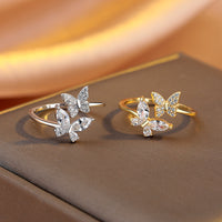 925 Sterling Silver Butterfly Ring For Women Niche Design Index Finger