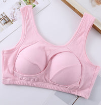 Plus Size Women Bra Ladies Cotton Quake-Proof Underwear Sleep