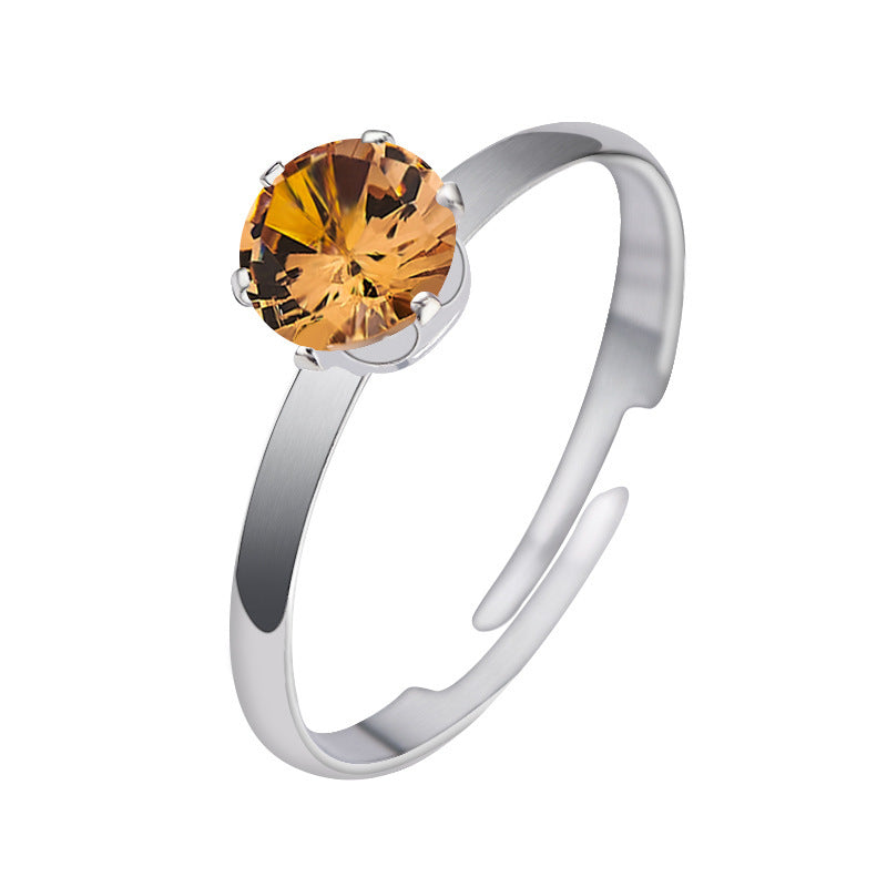 Ring 18K Gold Plating Mini Drill Ins Fashion Personality