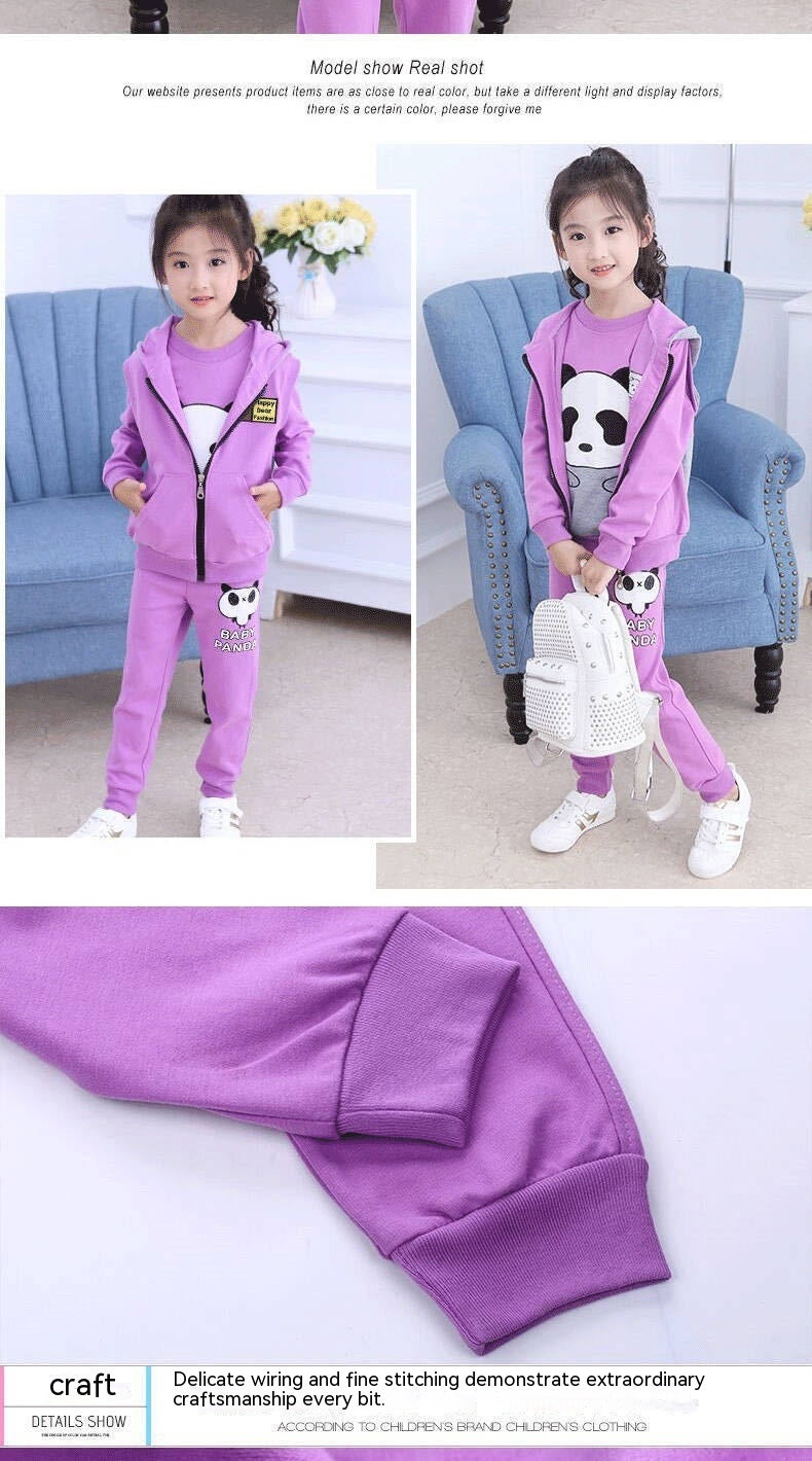 Girls' Clothes Young And Teen Girl's Clothing Primary School Student Three-piece Suit