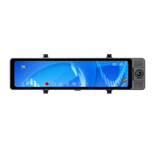 12-inch Three-lens Car Video 2K HD Rearview Mirror Driving Recorder