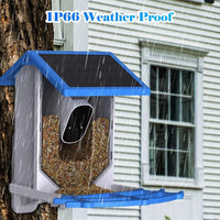 Smart Bird Feeder With Camera,Solar-Powered WiFi 4MP Live Camera,