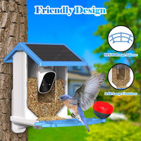 Smart Bird Feeder With Camera,Solar-Powered WiFi 4MP Live Camera,