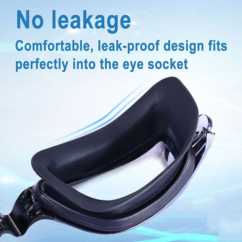 Clear Comfortable Swimming Goggles UV- Anti-Fog Swim Glasses Mirror & Kids